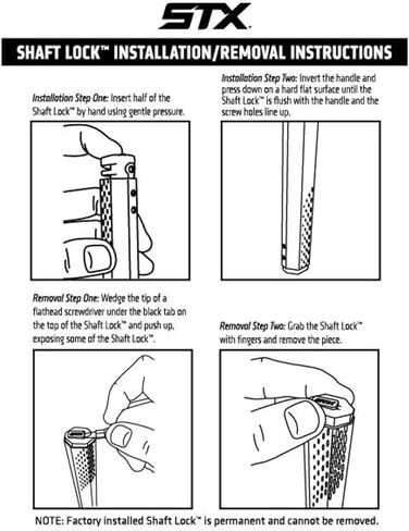 STX للجنسين البالغين SPORTING_GOODS قفل عمود بمقبض لاكروس، أبيض/أسود، 1 أمريكي in Kuwait