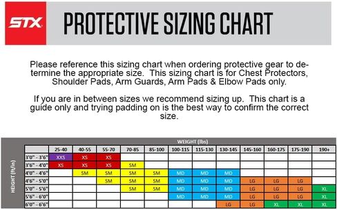 STX Lacrosse Stallion 75 Arm Pads, Black, Large, Pair in Kuwait