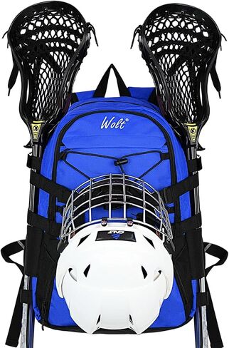 WOLT | Turf Lacrosse Backpack Bag- Lacrosse Bags- Extra Large Lacrosse bag with Two Sticks holder and Separate Cleats Compartment Field Hockey Bag… in Saudi Arabia