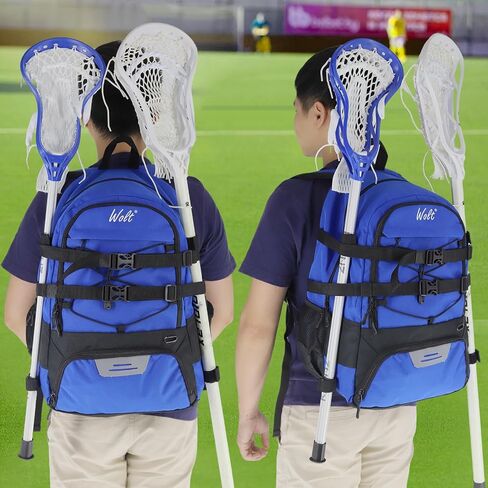 WOLT | Turf Lacrosse Backpack Bag- Lacrosse Bags- Extra Large Lacrosse bag with Two Sticks holder and Separate Cleats Compartment Field Hockey Bag… in Saudi Arabia