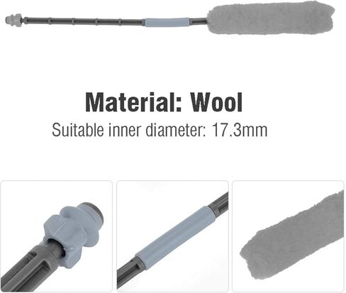 مادة صوفية لتنظيف برميل كرة الطلاء، ممسحة مطاطية، للتنظيف (رمادي) in Kuwait