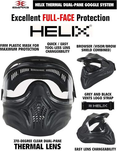 Maddog Empire Mini GS Full Auto Paintball Gun Marker w/ 48/3000 HPA Tank, Empire Halo Too Loader, Empire Helix Thermal Mask, Neck Protector, 4+3 Harness & (4) Pods Starter Package in Kuwait