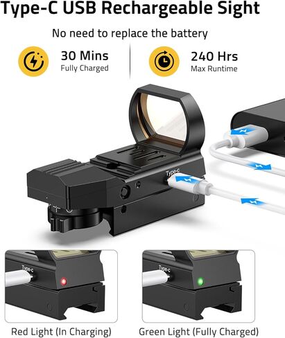 CVLIFE FoxSpook قابلة للشحن منظر نقطة حمراء 1x22x33 مللي متر مشاهد كرات الطلاء للسكك الحديدية Picatinny in Kuwait