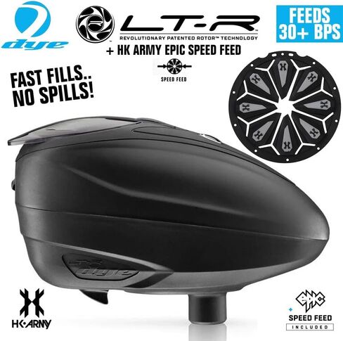 Maddog Dye LT-R Electronic Paintball Loader with HK Army Epic Speed Feed and HPA Paintball Tank Fill Nipple Protector Accessory Package - 30+ BPS in Saudi Arabia