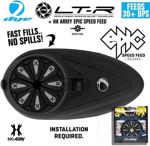 Maddog Dye LT-R Electronic Paintball Loader with HK Army Epic Speed Feed and HPA Paintball Tank Fill Nipple Protector Accessory Package - 30+ BPS in Saudi Arabia