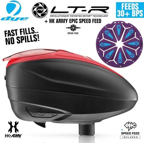 Maddog Dye LT-R Electronic Paintball Loader with HK Army Epic Speed Feed and HPA Paintball Tank Fill Nipple Protector Accessory Package - 30+ BPS in Saudi Arabia