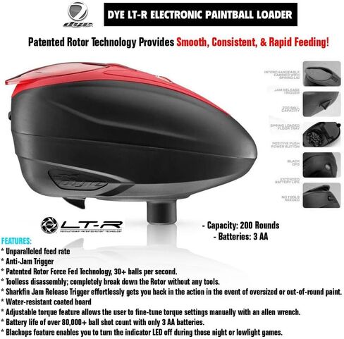 Maddog Dye LT-R Electronic Paintball Loader with HK Army Epic Speed Feed and HPA Paintball Tank Fill Nipple Protector Accessory Package - 30+ BPS in Saudi Arabia