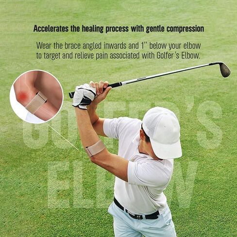 WEHR EPICARE ELBOW BRACE - حجم عالمي - دعامة الكوع لالتهاب الأوتار ومرفق التنس - حزام الكوع مع وسادة ضغط - دعم الكوع للتنس والجولف ورفع الأثقال - تخفيف الألم والدعم (عبوتان) in Kuwait