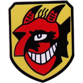 German Luftwaffe 9/JG54 Devil Head Squadron WW2 World War 2 1" Enamel Pin Badge