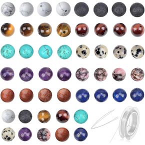 Natural Stone Beads 100pcs 8mm Dragon Blood Beads Polished Smooth Round Genuine Real Semi Precious DIY Charm Crystal Beading Loose Gemstone Beads for Jewelry Making with Elastic String