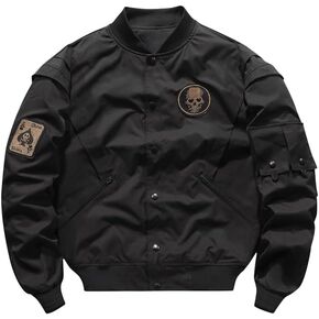 Men's Trendy Baseball Collar Varsity Retro Embroidered Print Jacket