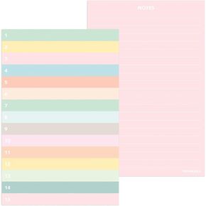 THiNKABLE To Do List Note Cards Notecards, 4"x6" 50 Double Sided Cards, Pastel Stationery, Cute To Do List, Pretty Stationery, Checklist for Grocery List Task List