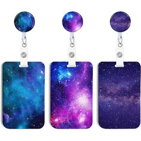 3Pcs Heavy Duty Badge Holder with Retractable Reel, Flower ID Badge Holder with Clip Badge Reels Retractable Heavy Duty,ID Holder for School Nurse Office 2