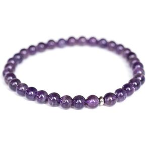 Love & Grace Handmade Stone Beaded Bracelets - Premium 6mm Beads with Durable Elastic Stretch Wristbands, Vibrating Good Energy, Blessing, Grounding, Power, & Appreciation for Men and Women