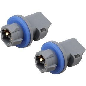 2 Pin Plastic Gray License Plate Tail Light Brake Lamp Light Socket F81Z13411AA for 2004-2021 Ford F150 F250 F350 Super Duty Fiesta Car License Plate Bulb (2 pcs)