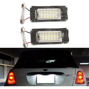NSLUMO LED Rear License Plate Light Bulb Assembly Directly Fit Replacement for 2006-2014 2nd Gen MINICooper R56 R57 R58 Coupe R59 Roadster
