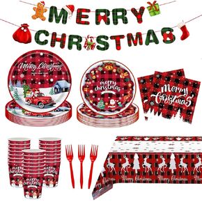 122 Pcs Mermaid Birthday Party Decorations Supplies Includes Plates and Napkins, Fork, Cup, Tablecloth, Banner for 24 Guests, Little Mermaid Theme Decor Paper Plates for Girls under the Sea Party