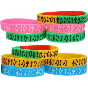 iplusmile 10 Pieces Silicone Wristband Bracelets, Recyclable Tear Resistant Bracelets Wrist Bands Stretch Unisex Wristbands for Independence Day Events Concert Festival Party