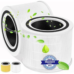 Core 200S H13 True HEPA Replacement Filter for LEVOIT Core 200S Smart WiFi Air Purifier, 4-Stage Core 200S Air Filter Activated Carbon Filter Replacement Part. Core 200S-RF,3Pack.【 Not for Vista 200】