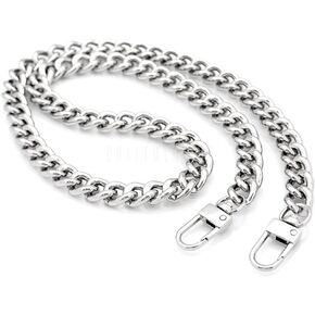 CRAFTMEMORE Purse Chain Strap, Crossbody Aluminium Chain Handle, Shoulder Handbag Replacement Clutch Mini Pochette Accessories (23.6 Inches - ALM23L, Silver)
