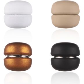 4pcs Strong Magnetic Hijab Pins, Multi-Use Pinless Brooch Round Style Hijab Magnets No-Snag Scarf Clasp for Women Clothes Shirts Scarves (Matte)