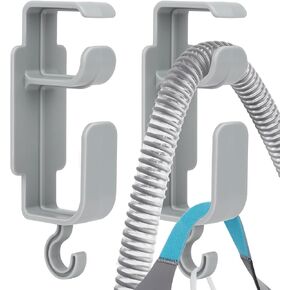 2 Pack CPAP Hose Holder for Bed, CPAP Hose Hanger for CPAP Tube & Mask with Anti-Unhook Feature Hose Organizer Avoids Hose Tangle and Help You Sleep Better CPAP Hook with Free Strips