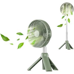 Homdat Camping Fan with 20000mAh Portable Fan Rechargeable with LED Lantern, USB Fan with Hanging Hook, Beach Fan Rechargeable Use as Power Bank, Quiet and Adjustable Battery Powered Fan, Travel Fan in Kuwait