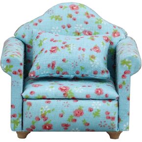 Miniature Dollhouse Couch with Pillow, 1 12 Scale Dollhouse Furniture and Accessories,Dollhouse Living Room Funiture