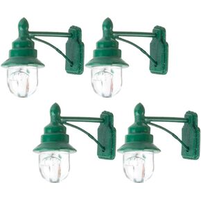 Happyyami 4pcs Dollhouse LED Wall Sconces Miniature 1: 12 Wall Lamp Light Garden Lamps Models Vintage Wall Lamp Models Furnitures for DIY Dollhouse Living Room Style A