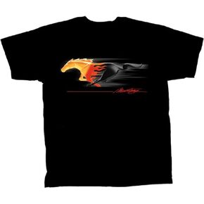 Ford Mustang T-shirt Flaming Pony Muscle X-Large