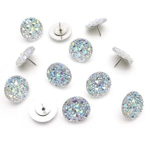 20 Pcs Push Pins Round Glitter Crystal Head Map Tacks Decorative Push Pins for Home Offices Classes Use in Saudi Arabia