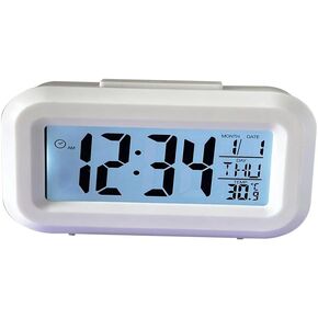 Mini Portable Alarm Clock Large Digital Display Snooze Function with Temperature and Electronic Calendar Luminous,LED Children's Timer