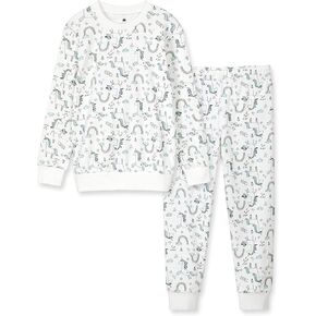 Krazber Girls Long Sleeve Unicorn Pajama Set, 100% Organic Cotton Soft Pjs