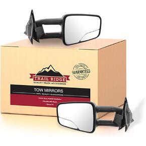 Trail Ridge Towing Mirror Manual Textured Black Pair for S10 S15 Jimmy Sonoma