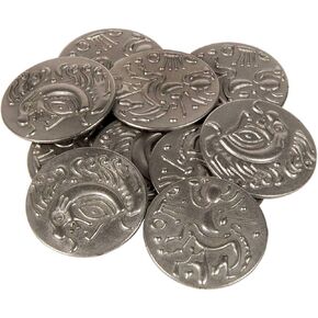 Ancient Celtic Themed Prop Coins - 12 Copper Replica Coins - Historical Novelty Coins and Game Pieces