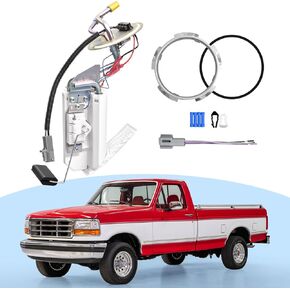 SP2007H Rear Fuel Pump Assembly for Ford F Super Duty F150 F250 F350 1992 1993 1994 1995 1996 1997 Ford F250 HD L6 4.9L V8 5.0L 5.8L 7.5L Electric Fuel Pumps After Axle Tank Steel Tank 18 Gal