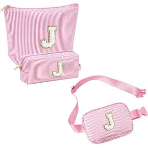 YOOLIFE Makeup Bag & Initial Crossbody Bag Belt Bag