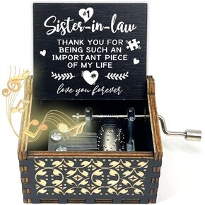 Music Box Gifts for Sister, Always My Sister Forever My Friend Music Box, Sister Birthday Gifts, Christmas Graduation Gifts for Best Friends Female Sister Bestie BFF, U R My Sunshine Music Box-024
