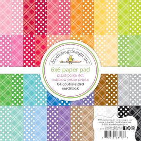 وسادة ورقية مطبوعة على الوجهين من Doodlebug مقاس 6"X6" 24/Pkg - منقوشة منقطة