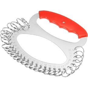 PATIKIL 28 Rings Stainless Steel Key Organizer, Portable Keyring Holder Keychain Storage Management for Home Office Apartment, Red