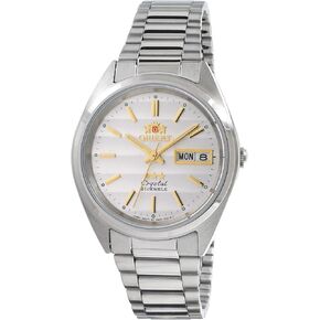 Orient TriStar Mens Classical Automatic Textured Silver Dial Watch AB00007W