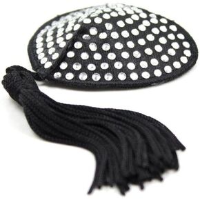 The Crafty Owl Diamonds Tassel Breast Pasties for Wedding/Valentine/Special Ocassion (White)