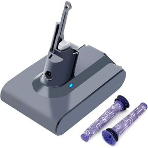 استبدال بطارية kotoate 21.6 فولت 4500 مللي أمبير في الساعة V7 لبطارية دايسون V7 SV11 V7 رأس المحرك V7 الحيوان V7 Trigger V7 المطلق V7 حساسية HEPA للسيارة + القارب، بطارية فراغ لاسلكية منفوشة، مع 2 مرشحات in Kuwait