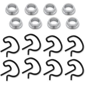 3327302-8 Pack Steel Manual Transmission Shifter Bushing Replacement Kit with Spring Clips - Pit Pack