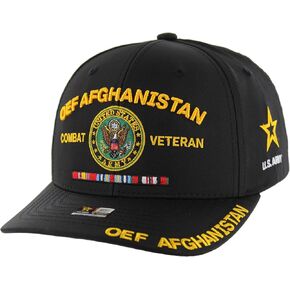 Operation Enduring Freedom OEF Afghanistan Veteran Hat for Men Official Licensed US Army Combat Veterans Cap
