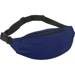 Unisex Fanny Pack for Women Men, Fashion Sporty Multi-purpose 2-Zipper Waist Belt Bag Fanny Pack Waist Bag Adjustable Strap for Sport Hiking Traveling Passport Wallet (Navy)