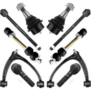 Front Suspension Kit Fit for Cadillac Escalade ESV 2007-2014 for Cadillac Escalade 2007-2014 for Cadillac Escalade EXT 2007-2013, Control Arm Tie Rod Ends Sway Bar Stabilizer Links Ball Joint (10Pcs)