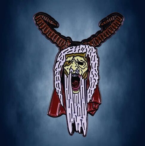 Krampus عيد الميلاد مجيء القديس نيكولاس الوحش شيطان الشيطان جبال الألب الفولكلور الألماني قرون الرعب 1.2 "الشارات المثبته بالدبابيس in Saudi Arabia