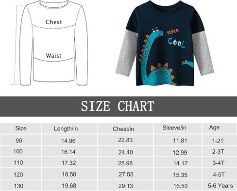 Toddler Boys Long Sleeve Shirts Dinosaur Shirts for Boys Toddler Boy Fall Raglan Cotton Sweatshirt Tee Shirt for 1-6 Years in Kuwait