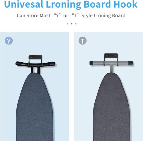 BiJun Ironing Board Wall Mount, Ironing Board Hanger, Ironing Board Holder, Iron Board Hook Wall Mount, for Laundry Rooms in Kuwait